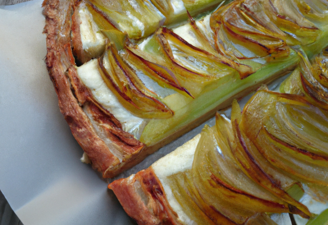 Tarte aux poireaux et gésiers