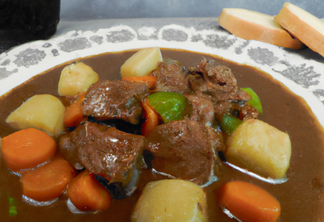 Guinness beef Stew ou bœuf bourguignon irlandais