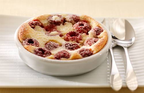 Clafoutis aux framboises classique