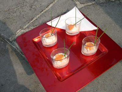 Verrine de ricotta et saumon fumé