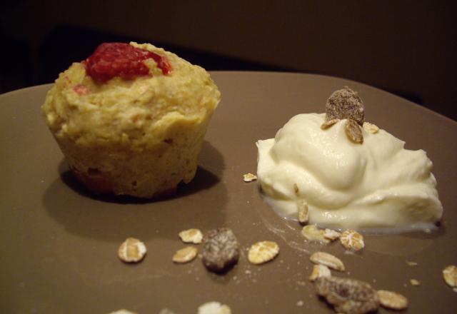 Muffins framboise-flocons d'avoine-tofu