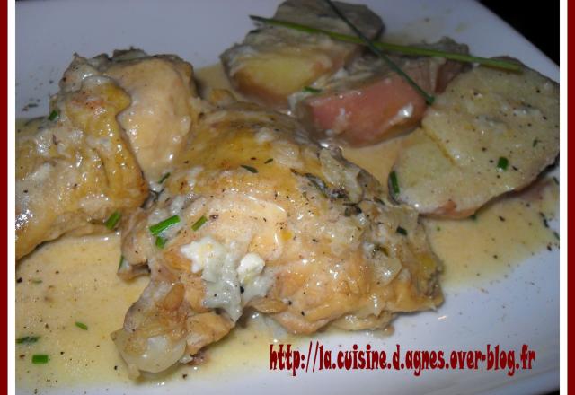 Cuisses de poulet au mascarpone-gorgonzola