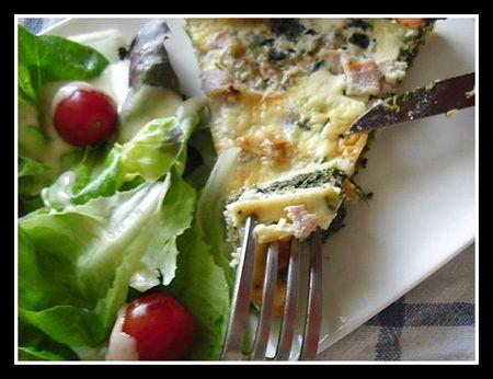 Quiche aux épinards et au roquefort