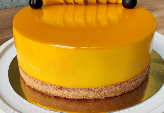 Gâteau à la mousse mangue