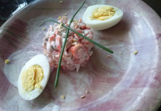 Tartare de surimi et crevette