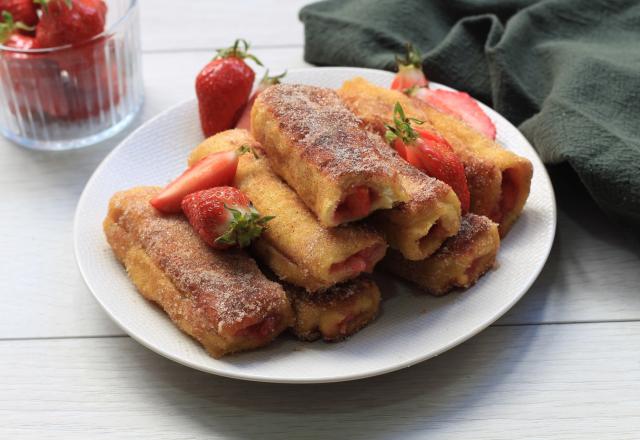 Roulés de brioche perdue aux fraises du Périgord IGP