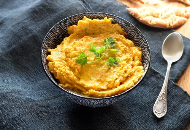 Houmous de potirons accompagnés de crackers