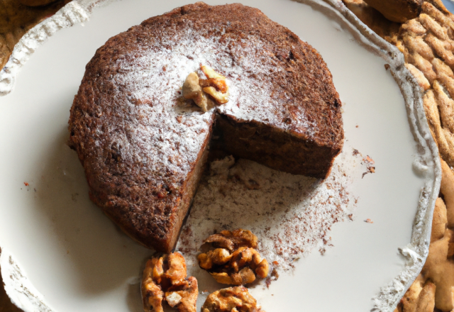 Cake au cacao et aux noisettes