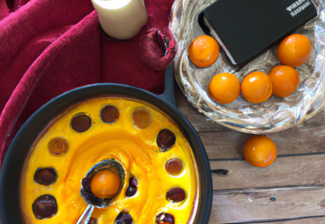 Clafoutis au jus d'orange et mirabelle