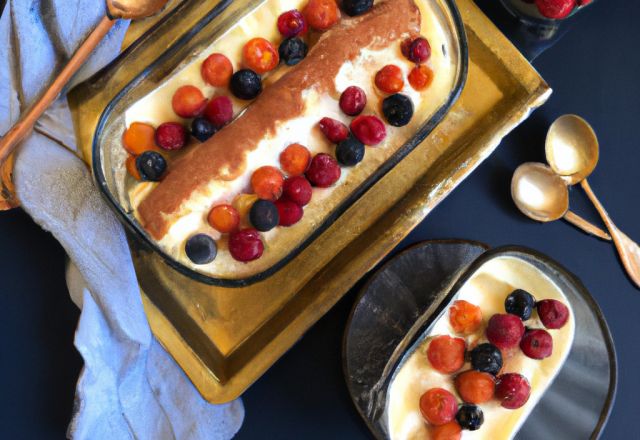 Tiramisu aux fruits rouges.