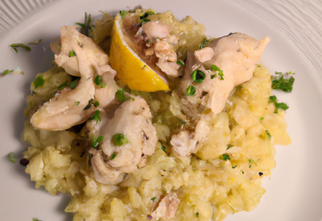 Risotto au poulet et au citron