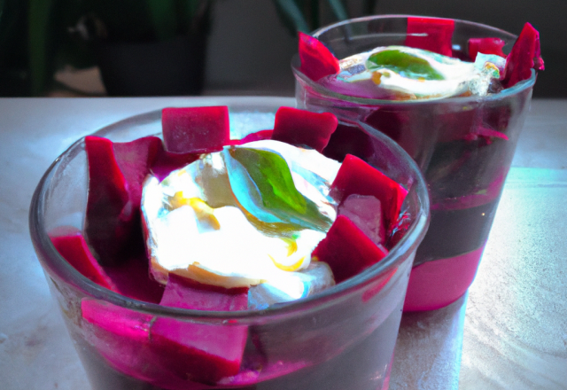 Verrine de betterave et pommes au chèvre