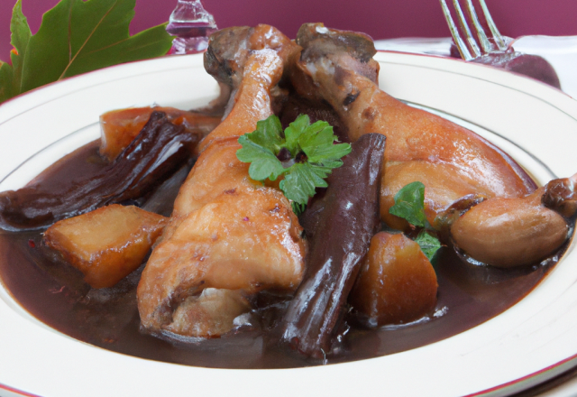 Coq au vin classique