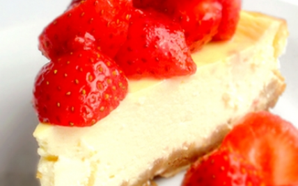 Cheesecake à la marinade de fraises