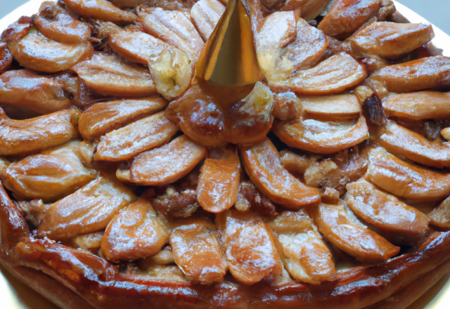 Galette des rois aux pommes caramélisées et noisettes relevée au Calvados