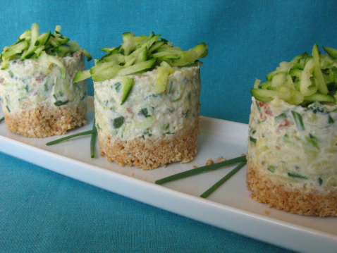 Mini cheesecake à la courgette