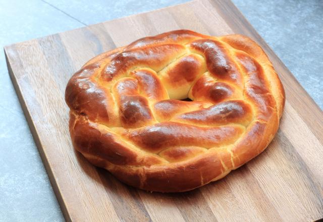 Brioche tressée en fleur