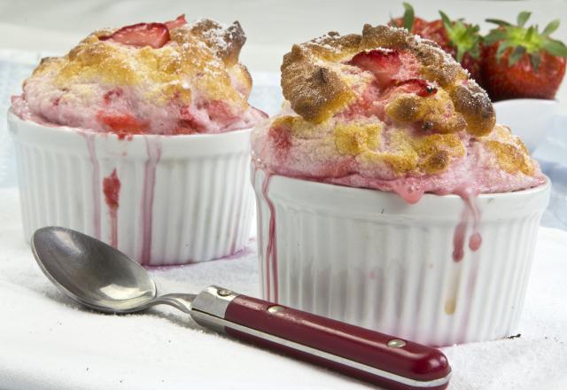 Petits soufflés aux fraises