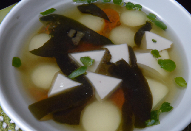 Lisettes au soja, bouillon façon dashi