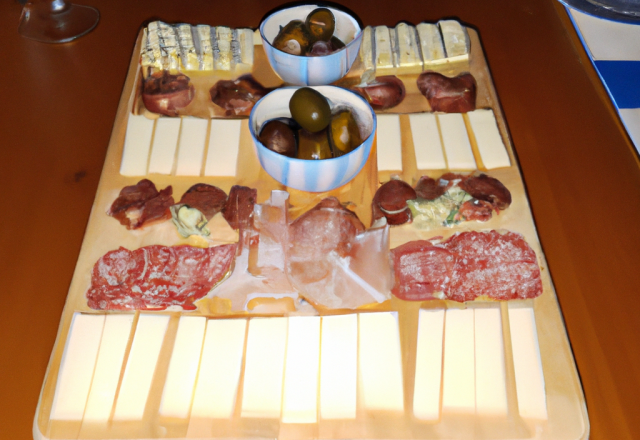 Bouchées apéritives, coppa, pruneaux et Comté