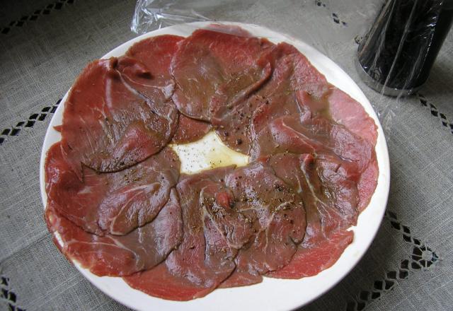 Carpaccio léger de bœuf