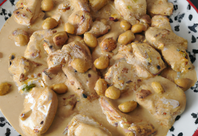 Poulet au beurre de cacahuète et au lait de coco