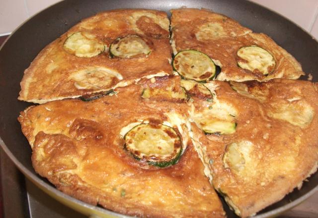 Courgette sur son nuage d'omelette