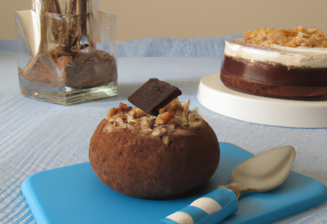 Gâteau au yaourt, praline choco-noisette