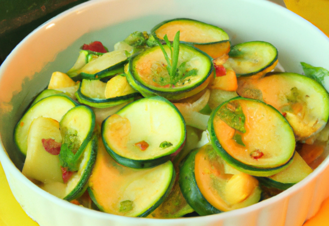 Salade fraicheur courgettes