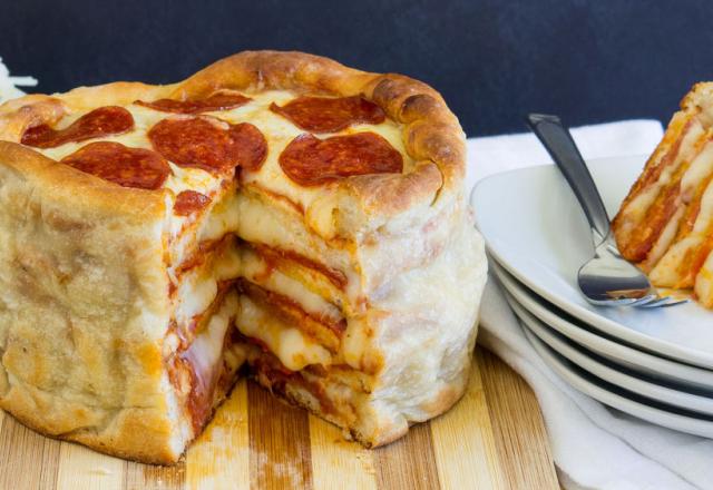 Recette décadente du jour : le gâteau pizza