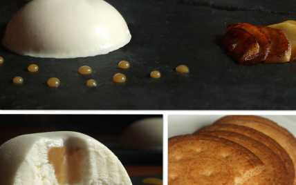 Parfait glacé à la pomme et son cœur fondant caramel au beurre salé