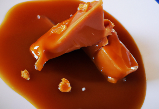 Sauce caramel à la fleur de sel et fève tonka