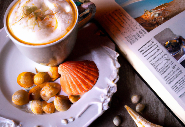 Chérie et coquillages en capuccino