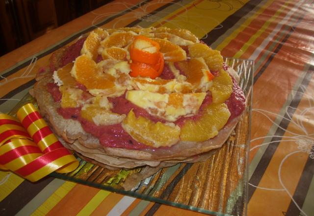 Gâteau de crêpes sucré