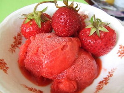 Sorbet à la fraise