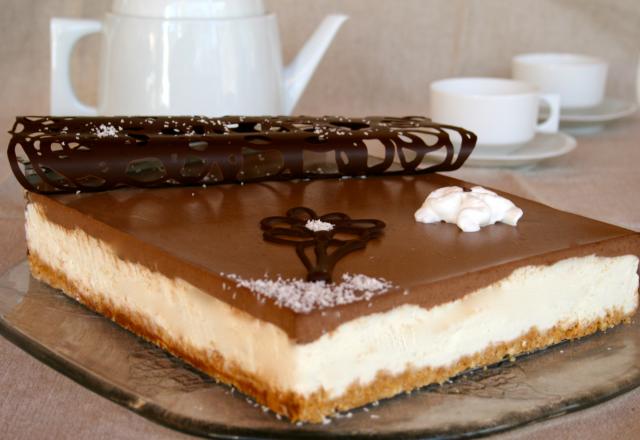 Entremets vanille-chocolat