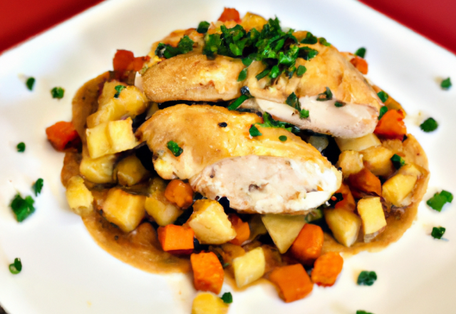 Poulet à la vanille et aux chouchous