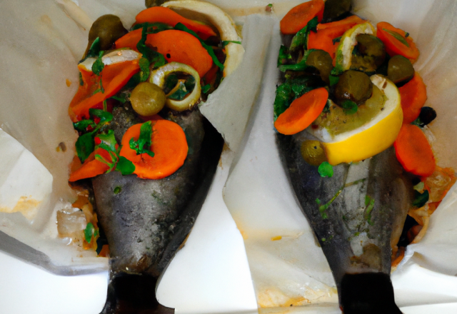 Duo de poissons en papillote pour Noël