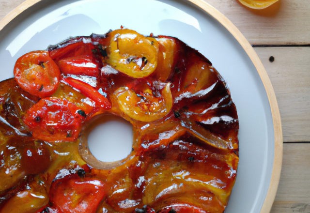 Tarte tatin aux poivrons grillés à l'huile