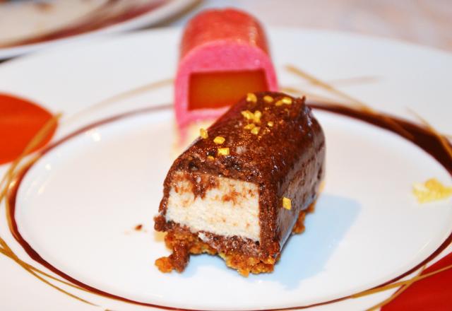 Bûche chocolat, marrons, rhum et spéculoos