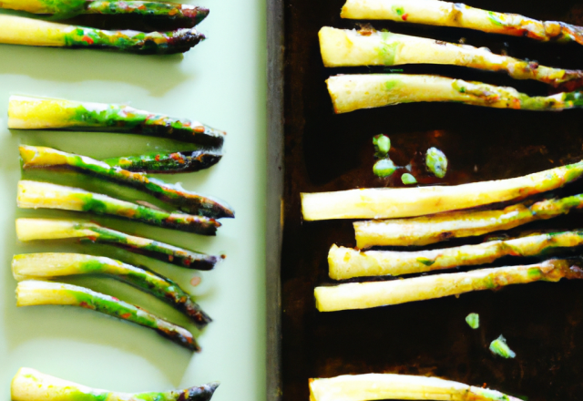 Pointes d'asperges braisées