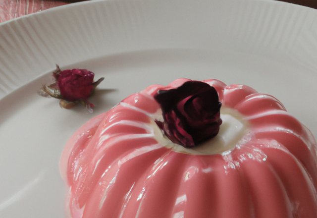 Panna cotta rose bonbon