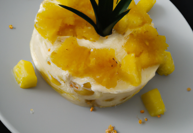 Tartare d'ananas à la mousse de mascarpone