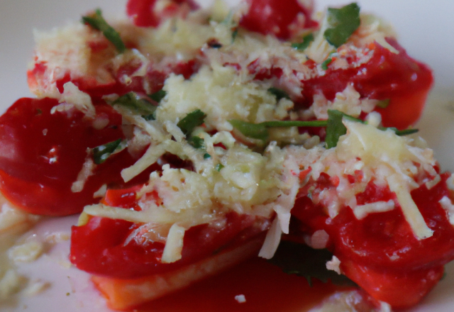 Tomate parmesan framboises