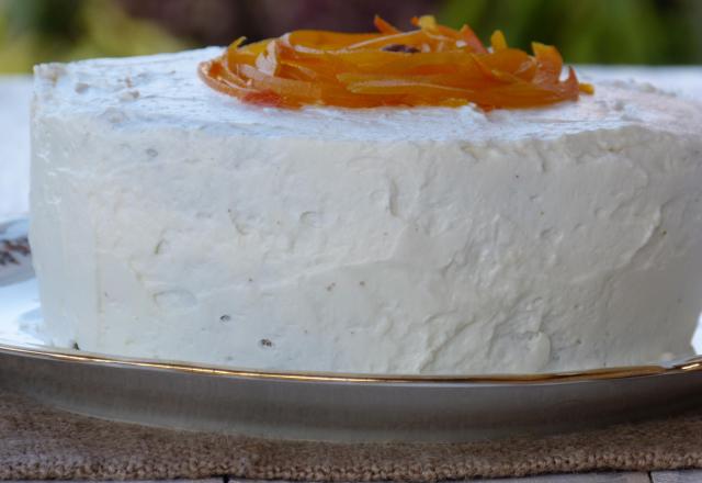 Gâteau potimarron, chocolat et son glaçage au fromage frais