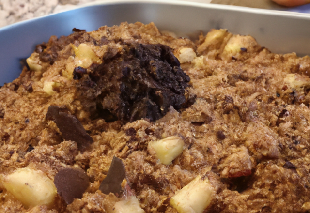 Crumble pomme poire chocolat