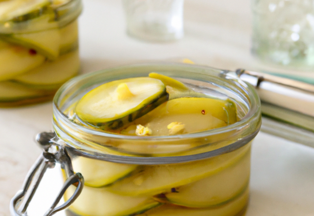 Pickkles de courgettes pour apéro