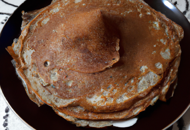 Crêpes à la farine de châtaignes sans beurre