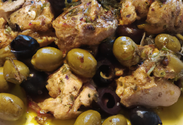 Chapon aux olives