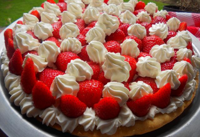 Tarte aux fraises et chantilly au mascarpone